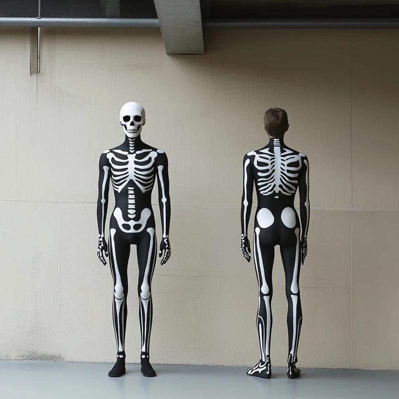 Halloween Men Women Skeleton C - đánh giá và giá Anime Cosplay Jumpsuit