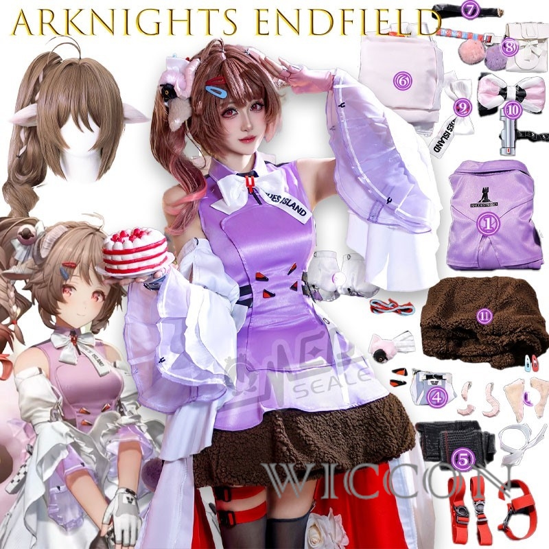 Halloween Adults Arknights End - đánh giá và giá Anime Cosplay Blue Hair
